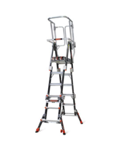 Little Giant Fiberglass Compact Safety Cage Ladder 4' - 6' / 1.22-1.89m