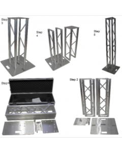 6.56FT and 3.28FT ProX FLEX TOWER PLATFORM TOTEM PACKAGE w/ Flight Case